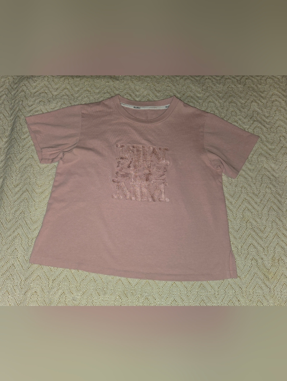 MaxMara Pink Embellished Tee